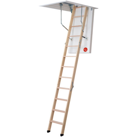 Dolle Bodentreppe clickFIX® thermo 3-teilig bis 274cm Raumhöhe mit U-Wert 0,38 Deckenöffnung 130x70cm (1/5)