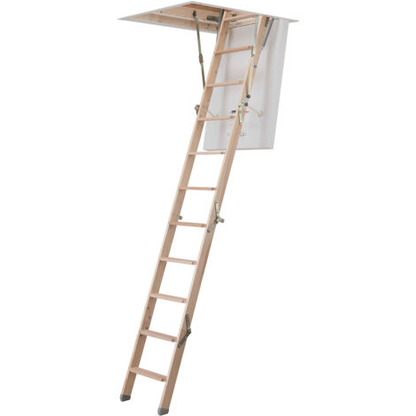 Dolle Bodentreppe mini 4-teilig bis 270cm Raumhöhe mit U-Wert 0,64 Deckenöffnung 95x70cm (1/3)