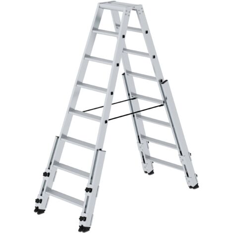 MUNK Stufen- Stehleiter treppengängig beidseitig begehbar 2x8 Stufen