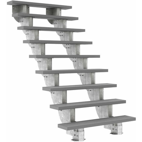 Dolle Außentreppe Gardenstep 120cm breit 9 Stufen Trimax grau 166,5202