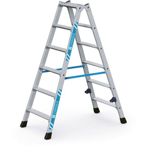 ZARGES Stufen-Stehleiter Z 300 gebördelt 2 x 6 Stufen (1/4)