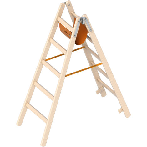 Layher 1038 Holzstehleiter 2x5 Sprossen