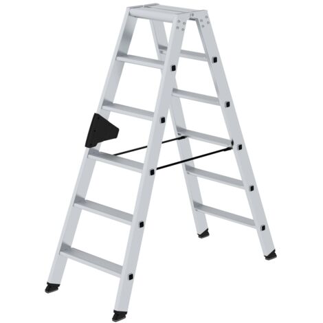 MUNK Stehleiter mit ergo-pad beidseitig begehbar 2x6 Stufen
