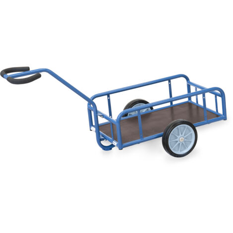 Fetra Handwagen mit Geländer 250mm hoch 795x445mm Ladefläche Vollgummibereifung