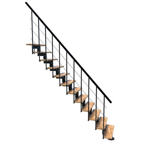 Minka Mittelholmtreppe Comfort Top 37 - 312cm Geschosshöhe Buche Schwarz