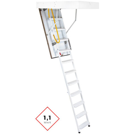 Minka Bodentreppe Steel mit U-Wert 1,1 W/m2K 220-280cm Raumhöhe 120x70cm Deckenöffnung