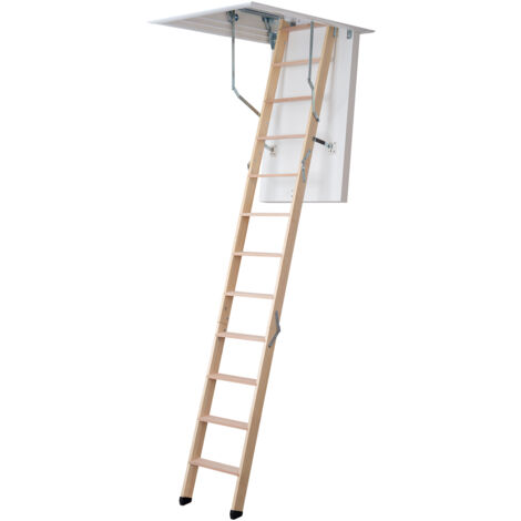 Dolle Bodentreppe clickFIX® 3-teilig bis 274cm Raumhöhe mit U-Wert 0,49 Deckenöffnung 130x70cm (1/5)