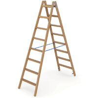 Werner Holz Stufenstehleiter zweiseitig begehbar 2x8 Stufen