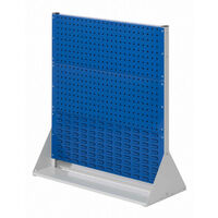Kappes ®RasterPlan Stellwände doppelseitig Größe 3 - 4x Lochplatten 2x Schlitzplatten Enzianblau RAL 5010