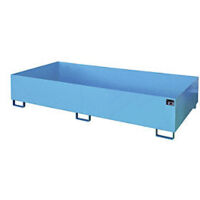Regalwanne L2650xB1300xH435mm Stahlbl.lichtblau o.Gitterrost 1000l BAUER