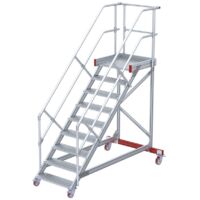 Euroline 513 Wartungsbühne 45° 600mm Stufenbreite 9 Stufen Alu gerieft