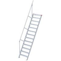 Euroline 510 Treppe 60° 800mm Stufenbreite 13 Stufen Alu gerieft