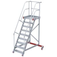 Euroline 513 Wartungsbühne 60° 1000mm Stufenbreite 9 Stufen Alu gerieft