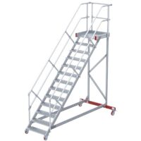 Euroline 513 Wartungsbühne 45° 800mm Stufenbreite 13 Stufen Alu gerieft