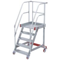 Euroline 513 Wartungsbühne 60° 1000mm Stufenbreite 5 Stufen Alu gerieft