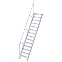 Euroline 510 Treppe 60° 1000mm Stufenbreite 14 Stufen Alu gerieft