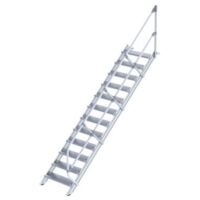 MUNK Treppe 45° inkl. einen Handlauf, 800mm Stufenbreite, 12 Stufen