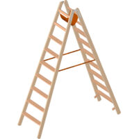 Layher 1020 Holzstehleiter mit 2x9 Stufen