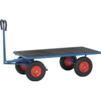 Fetra Handpritschenwagen mit Plattform, Vollgummi-Bereifung, 1200x800 mm