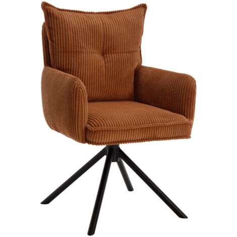 Wahson Silla de Oficina en Tela Silla de Ordenador Giratoria Ocasional Moderna Cómoda Silla de Escritorio para Casa Oficina, Marrón