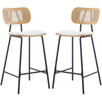 Set 2 Sgabelli Bar Yelloo Lignano - Altezza 96 Cm, Struttura Metallo, Seduta PVC Nero, Per Cucina O Locali - Foto 8