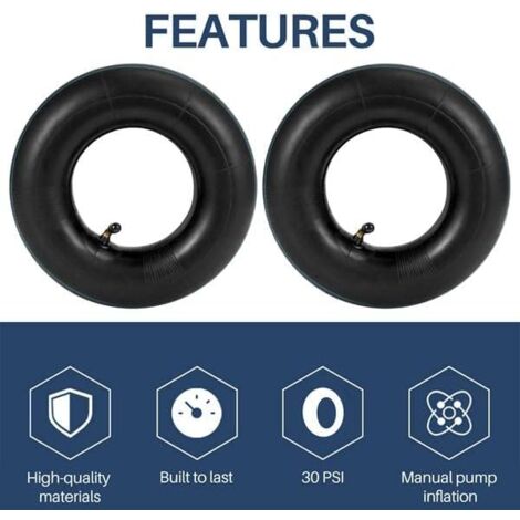 2 Stück Luftschlauch Für Schubkarren - Passend Für 4.10/3.50-4 Zoll Reifen