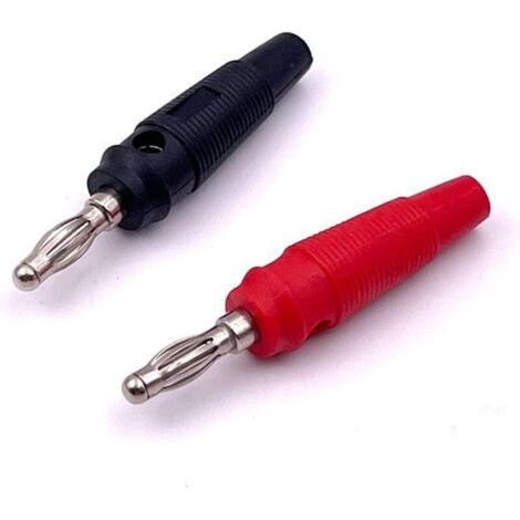 4 Stück 4 mm Bananenstecker 2 schwarz 2 rot, Bananenstecker-Adapter für Multimeter-Lautsprecherkabel (1/5)