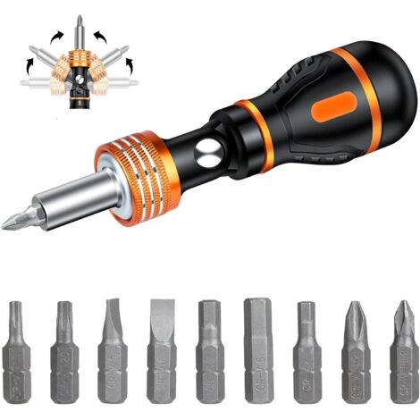 Ratschenschraubendreher Set Mit 24 Bits - Magnetischer Multibit-Schrauber Für Reparaturen