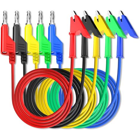 Greluma Bananenstecker Auf Krokodilklemmen Messleitungs Bausatz, 4 Mm