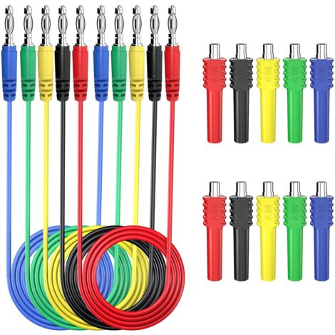 Magnetisches Messleitungsset, 4-mm-Bananen-auf-Bananenstecker-Messleitungen mit Magnetanschlüssen, flexibler Jumper-Messleitungssatz in 5 Farben (1/5)