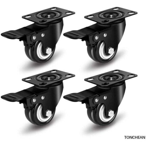 DOLASO Set mit 4 Lenkrollen, Räder mit Bremsen, Schwerlastrollen 200 kg (1/5)