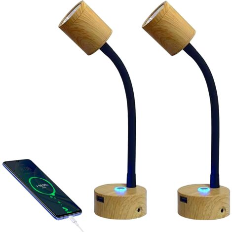 DOLASO 2er-Pack dimmbare Reißverschluss-Leseleuchte mit USB-Ladeanschluss, 12-V-LED-Leseleuchte, 3-W-LED-Strahler, Touch-Schalter, 360°-Drehung für Wohnmobile, (1/5)