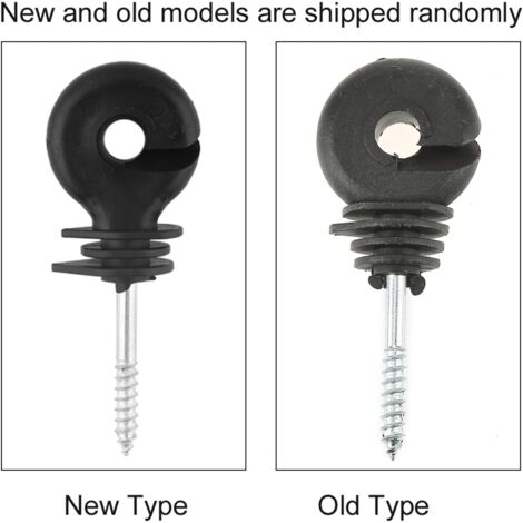 100 Stück Schwarze Weidezaun-Isolatoren, Elektrozaun Ringisolatoren