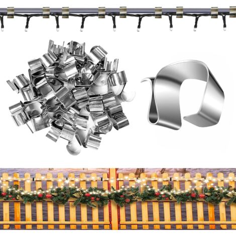 DOLASO Weihnachtslichthaken, Outdoor-Girlande, Dachrinnenbefestigung, Lichterkette, Weihnachtsbeleuchtung, Dachrinnenhaken, verzinkte Weihnachtsbeleuchtung, Dachhaken (1/5)