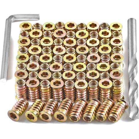 80 Stück Möbelmuttern mit M6-Gewinde – verschiedene Metall-Innensechskantschrauben, Bolzen, Verbindungselemente für Heimschränke, Werkzeuge und Zubehör (M6 x 20 mm) (1/5)