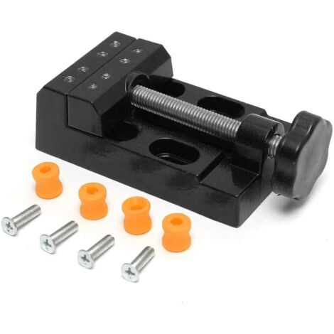 Fictory Mini-Schraubstock Für Schmuck & Handwerk - Walnuss-Bohrmaschinenklemme Aus Aluminiumlegierung