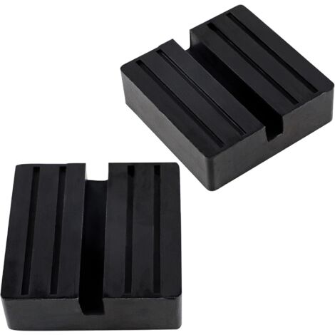 DOLASO 2 Stück Gummi-Wagenheber-Pad (75 x 75 x 25 mm), universeller Schlitzschienenrahmen-Wagenheberschutz für Autos und SUVs, Schutz für Wagenheber und Hebebühnen (1/5)