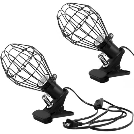2er-Pack flexibler Reptilien-Wärmelampenhalter, 360 Grad verstellbarer Heizlampenhalter mit Clip für Aquarien, Aquarien, Hühner, Glühbirne nicht im Lieferumfang enthalten (1/5)
