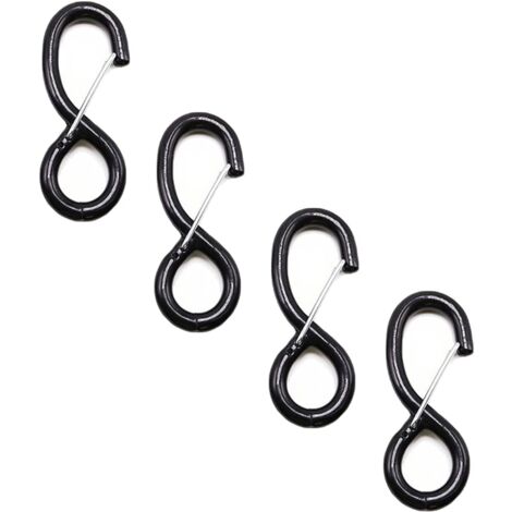 DOLASO 4er-Pack robuster Ratschenhaken, Ersatz für Ratschen-Zurrgurte und Ratschengurte, S-Haken mit Schloss, 38 mm x 1500 kg (1/4)