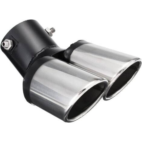 Vtizikl Cache D'échappement Pot D'échappement Universel Silencieux Double Cache D'échappement En Acier Inoxydable Finition Chrome (1/5)