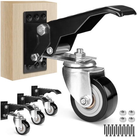 50mm Absenkbare Transportrollen Schwerlastrollen mit Hebe- und Senkfunktion Maximale Belastung von 150kg (4 Rollen) für Werkbänke oder andere Geräte (1/5)