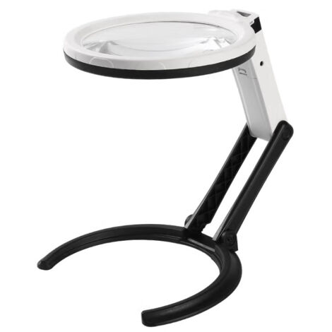 Lupen Glas Tischlampe,10X/20X Faltbare Lupenlampe,USB-Betrieben,mit 10 LED-Lichtern,Zum Lesen für Hobbys Schmuck Arbeiten oder Werkbank (1/5)