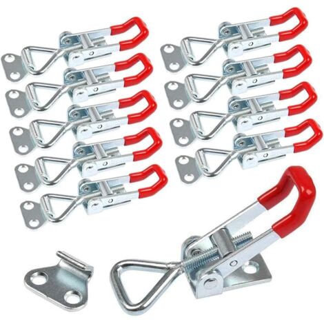 Spannverschluss,10 Stück Hebel Verschluss Haltekapazität Türriegel Eckbefestigung Klein Kniehebelspanner Latch Button Toggle Latch 100kg (1/5)