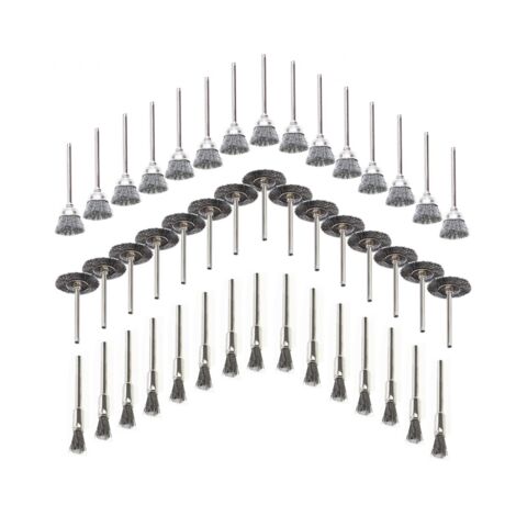 45er Drahtbürsten Set, Topfbürste Bohrmaschine, Edelstahl Pinselbürste, für Bohrmaschine Polier Schleifen Reinigung (Edelstahl) (1/5)