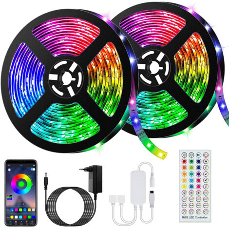 15M 270 RGB 5050 SMD Smart Bluetooth LED-Streifenlicht - Mit Fernbedienung + APP, Synchronisierung mit Musikrhythmus / -funktion (1/4)