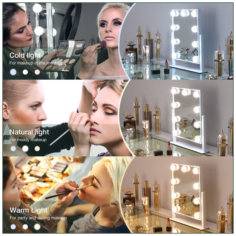 Specchio Trucco Con Luci Specchio Trucco Hollywood Con Luci LED - 3 Modalità Luce, USB E Specchio Ingranditore Specchio Con Luci Make Up - Foto 7