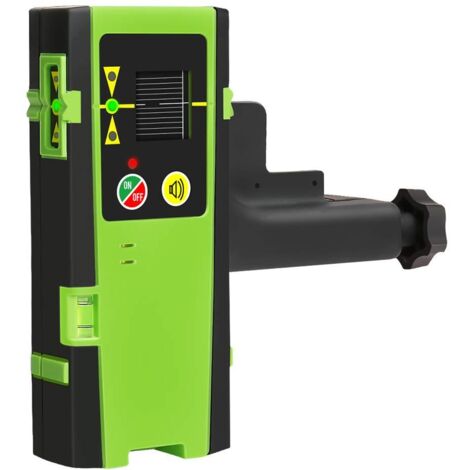 Detector láser Huepar LR-6RG para láseres pulsados verde/rojo, pantalla LED de 3 lados, alcance de 50-60 m, receptor digital para láseres de línea, compatible solo con PWM 5:5 y frecuencia de 10 KHz