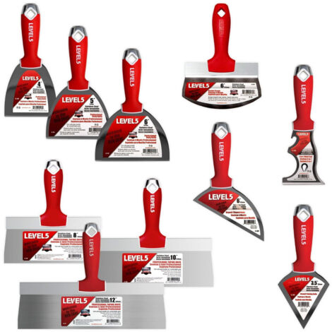 LEVEL5 Set Spachteln Handwerkzeuge Trockenbauarbeiten 5-623