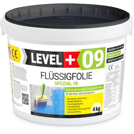 LEVEL+ Flüssigfolie Abdichtung Dichtfolie Flexibel L+09 - 4KG