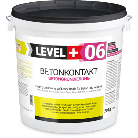 LEVEL+ Betonkontakt Tiefgrund Betonfarbe Haftgrund L+06 - 20KG